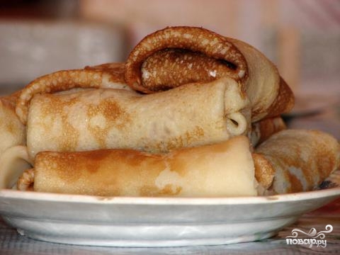 Блины с чесноком и сыром