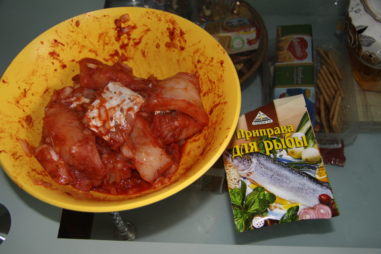 Треска в духовке.