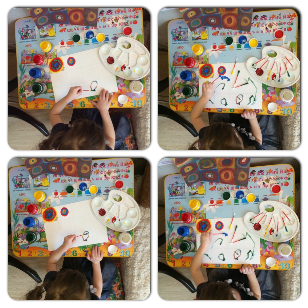 Художка. Рисуем ватными палочками.