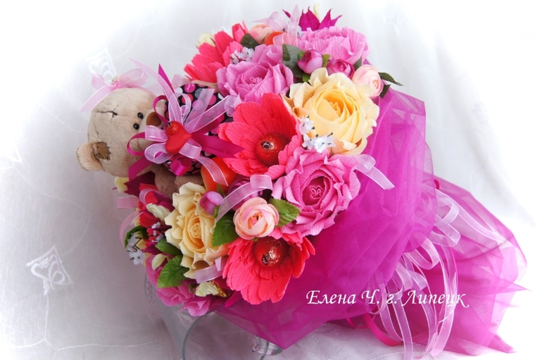 Большой букет для маленькой девочки