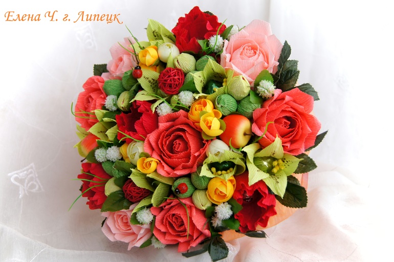 В догонку предыдущему посту летнее ассорти в ручном букете