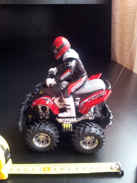 Квадроцикл радиоуправляемый с гонщиком -низкая цена, скромные размеры