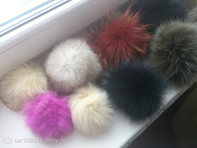меховые помпоны..шкурки обмен