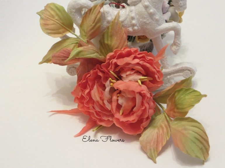 Староанглийская роза брошь-заколка "Love Story"