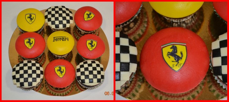 Капкейки с логотипами Ferrari