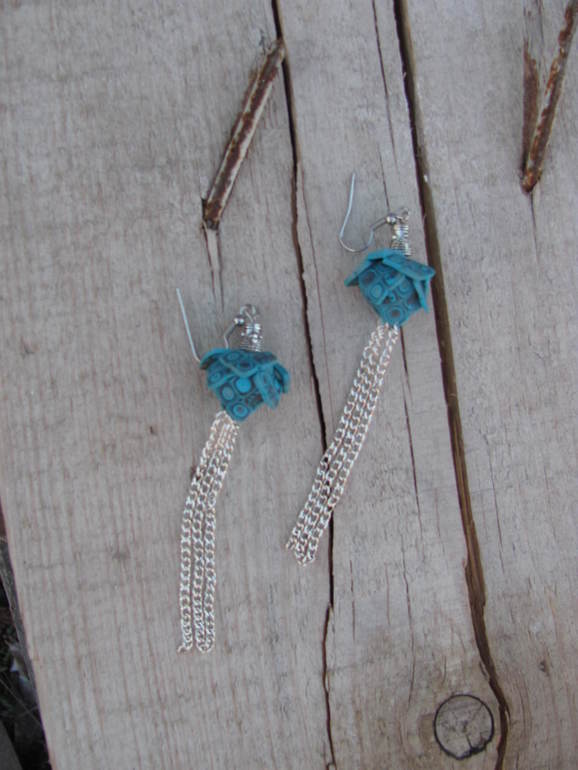 Комплект ручной работы. Бусы и серьги. 150 гр. Чернигов. Украина.