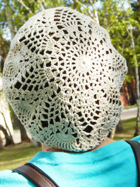 Берет ананасовый и обвязка шорт