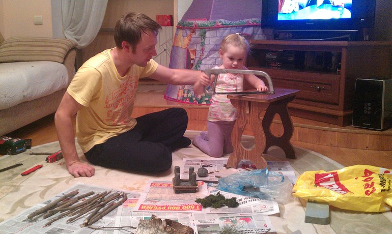 Осенняя поделка из природного материала в садик