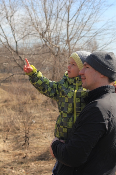 Когда у папы выходной, а на улице хорошая погода)