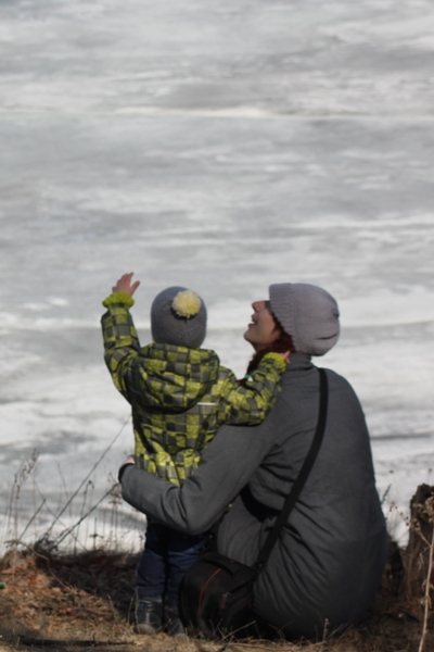 Когда у папы выходной, а на улице хорошая погода)