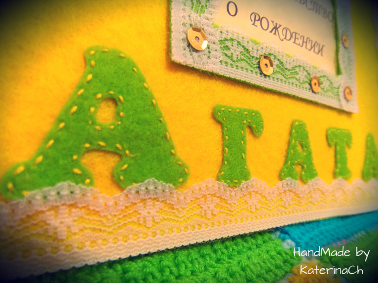 ФЕТРО - Обложка для свидетельства о рождении №2