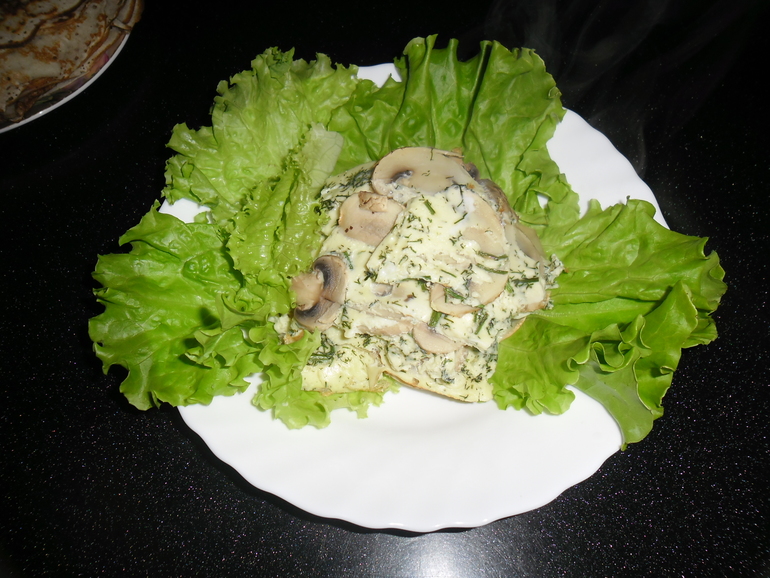 Омлет с грибами