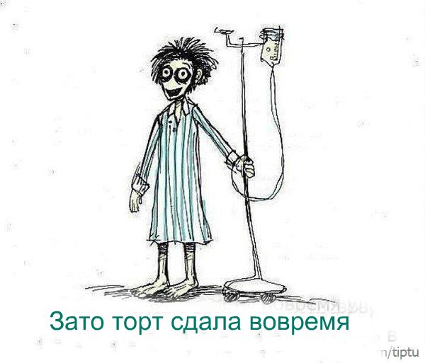 Зато торт сдала вовремя О_о