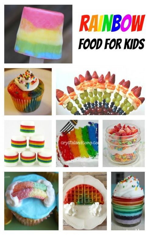 Радужная еда для детей