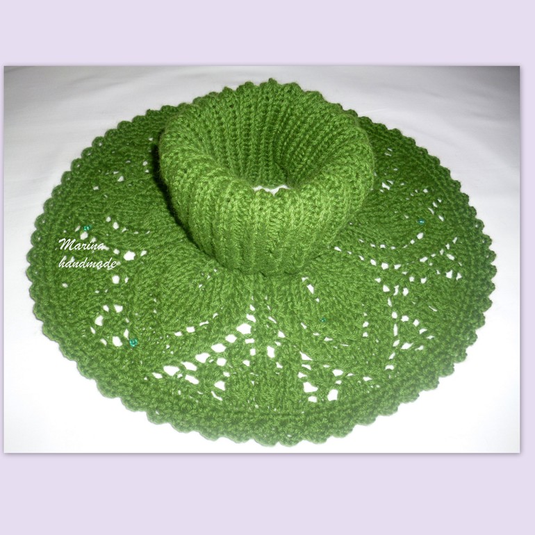 Шаль для дамы и манишка для маленькой леди из "норки".