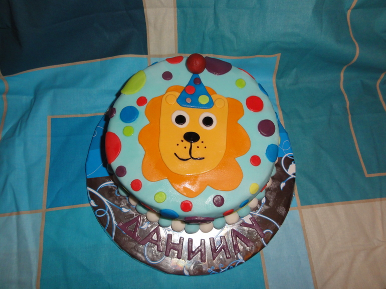 Детский тортик с тигром
