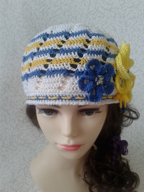 Бейсболка с вариацией и шапочки летние:)