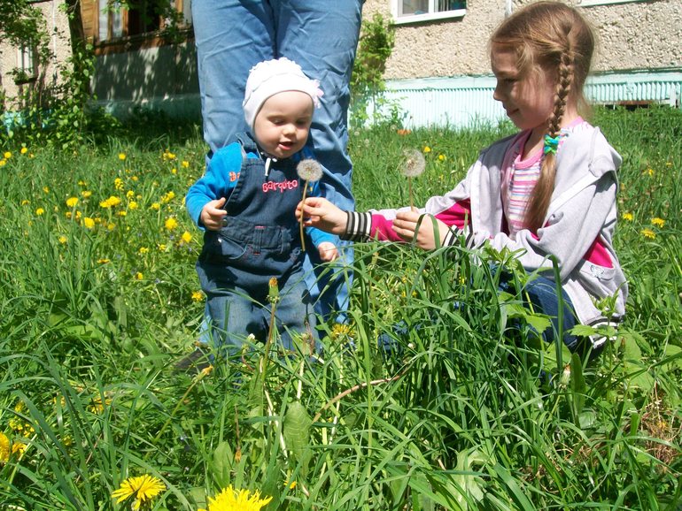 Прогулка с папой.