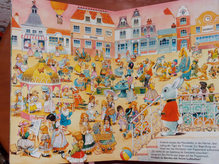 Развороты Das große Tony-Wolf-Wimmelbuch. Hase Hops im Spielzeugland by Tony Wolf