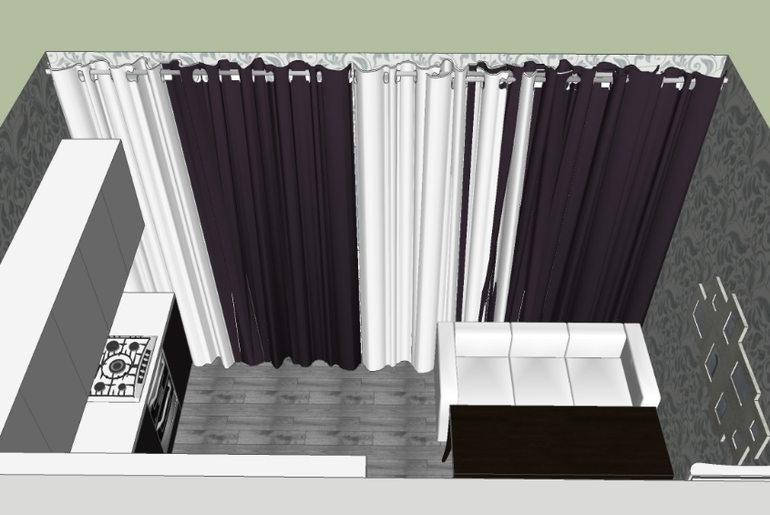 Сливово-серая кухня