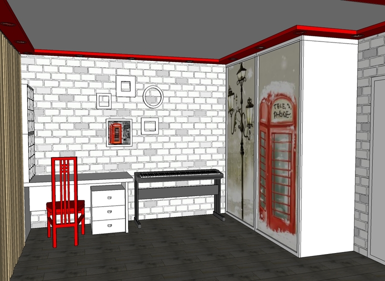 Мини Англия в красном