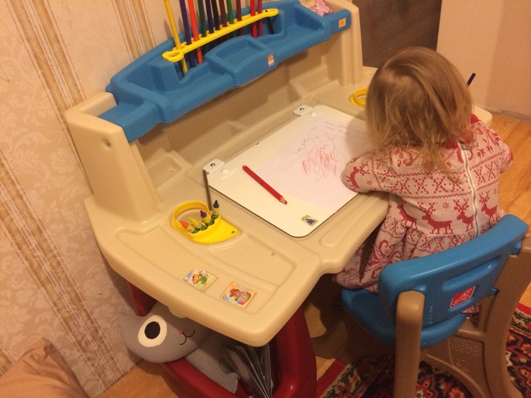 А у на новый стол ...