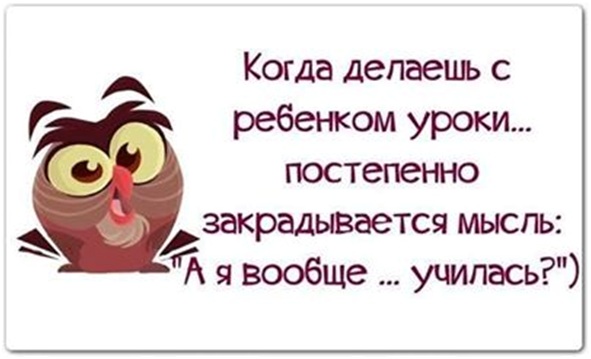 Когда делаешь с ребенком уроки...