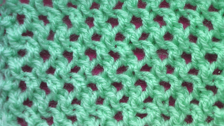 Сеточка по изнаночной стороне работы (видео)