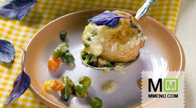 Куриные тефтели, тушенные с овощами