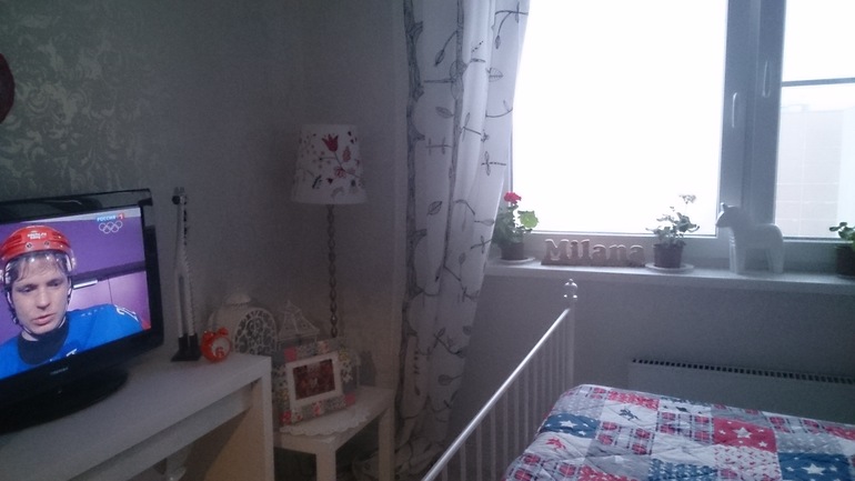 Комната старшего сына начало (временно наша спальня)