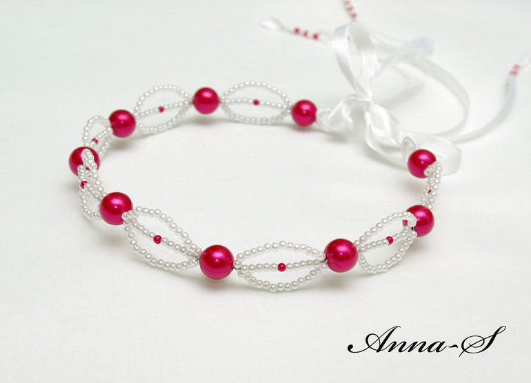 Веночек на голову " Клюква в сахаре "