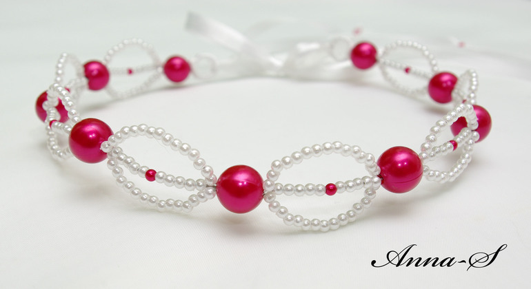 Веночек на голову " Клюква в сахаре "