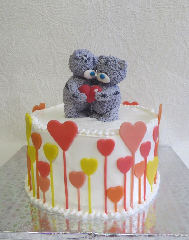 Мишки на день святого Валентина.