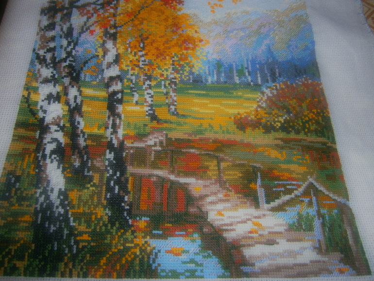 УРА! УРА! я ее закончила "Березовая роща" от РИОЛИСА