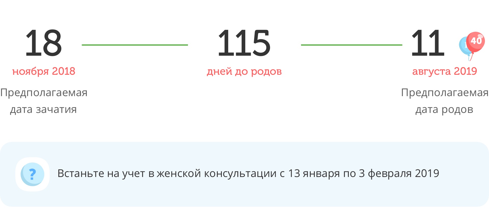 Калькулятор даты родов