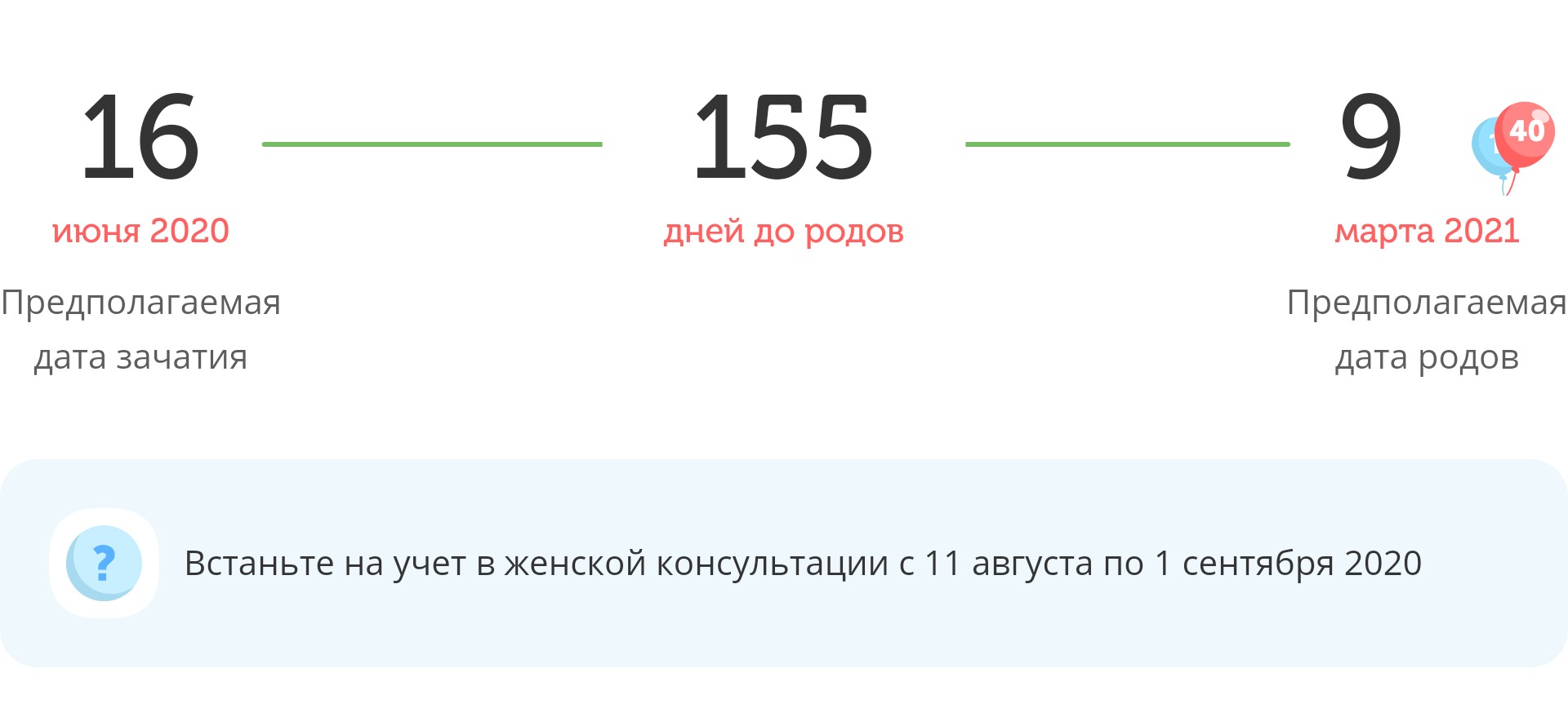 Калькулятор даты родов