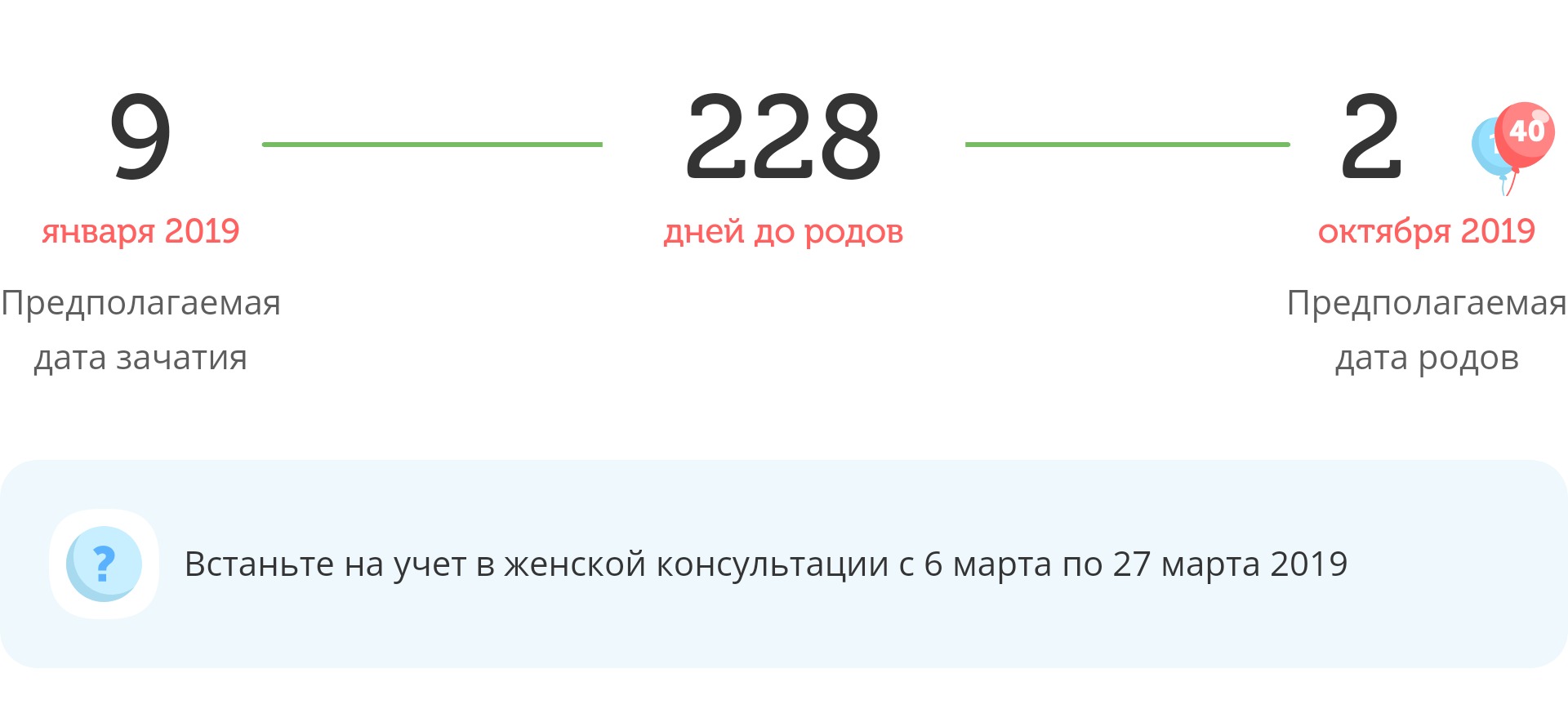 Калькулятор даты родов