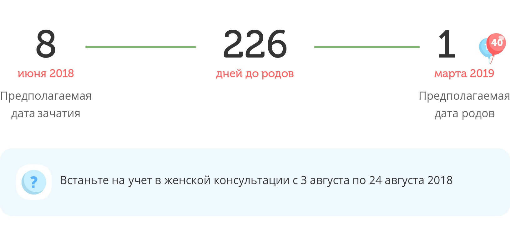 Калькулятор даты родов