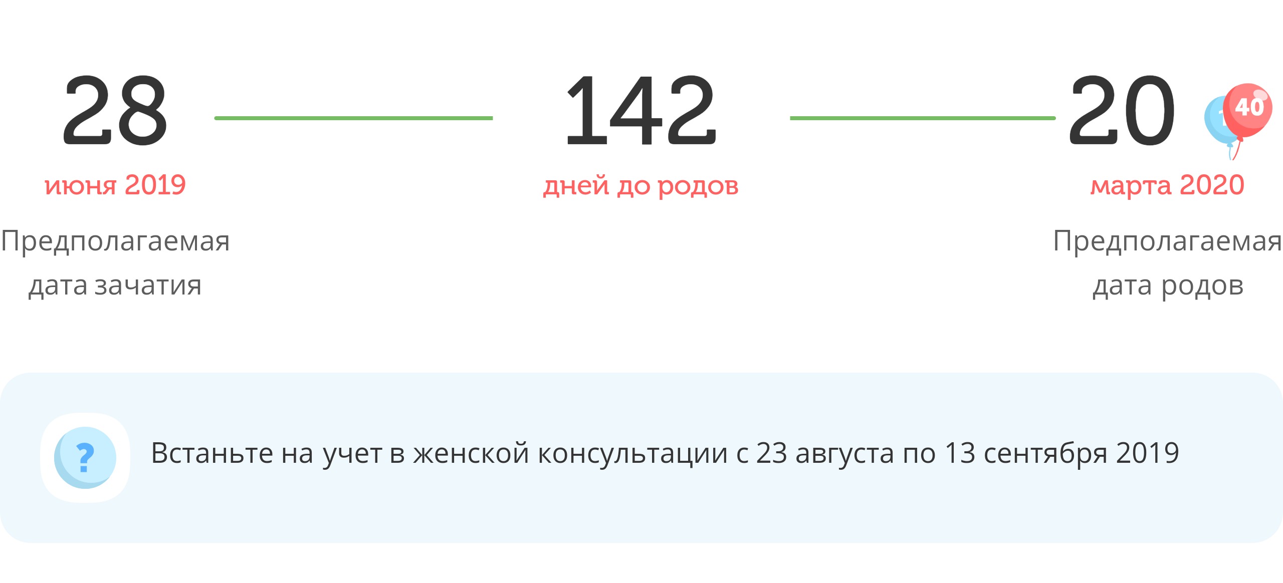 Калькулятор даты родов