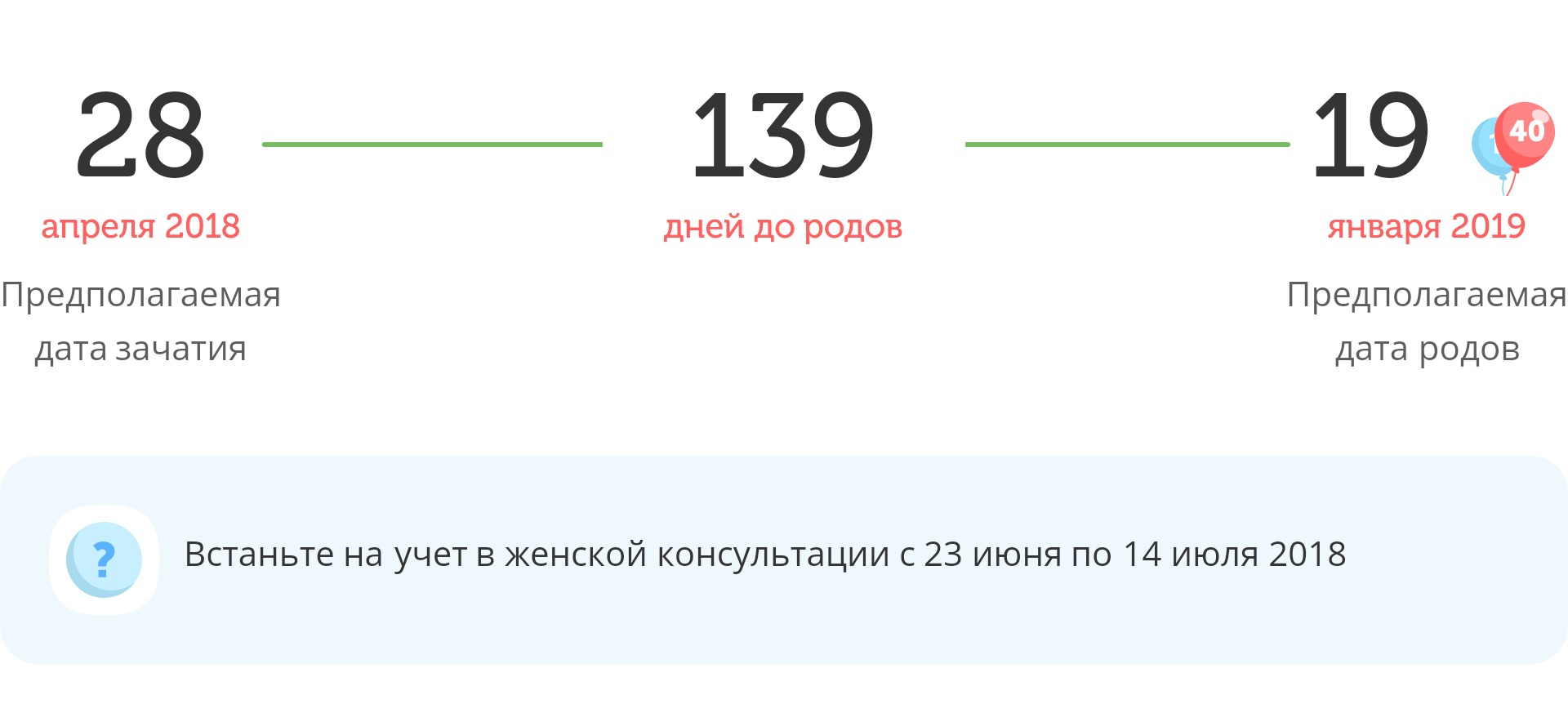 Калькулятор даты родов