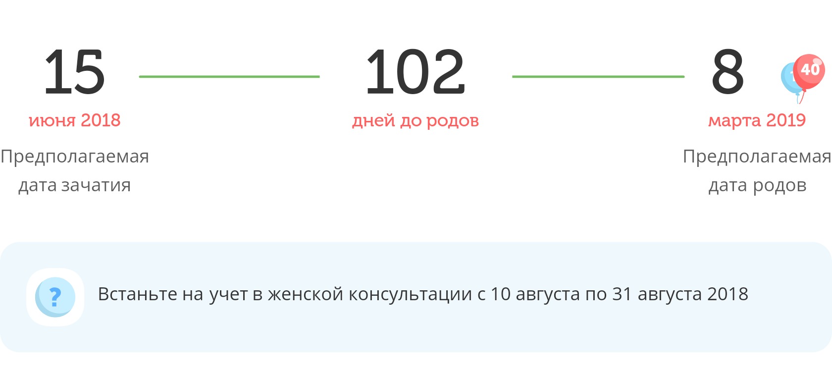Калькулятор даты родов