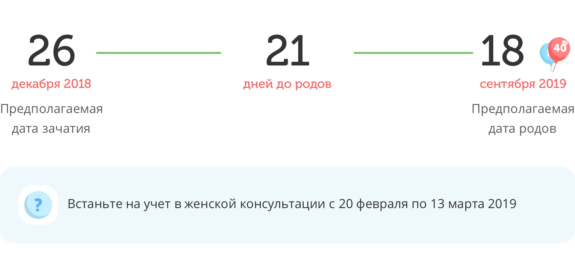 Калькулятор даты родов