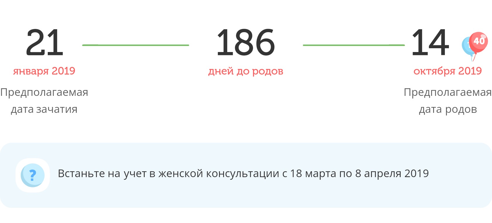 Калькулятор даты родов