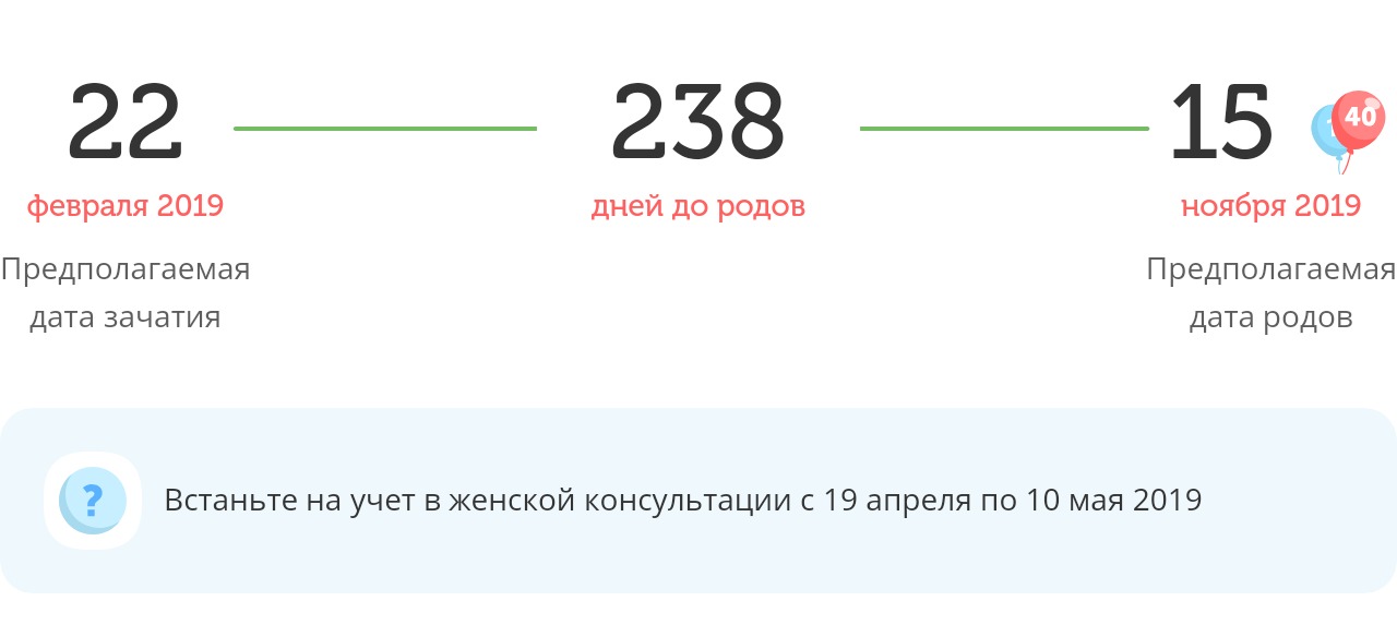 Калькулятор даты родов