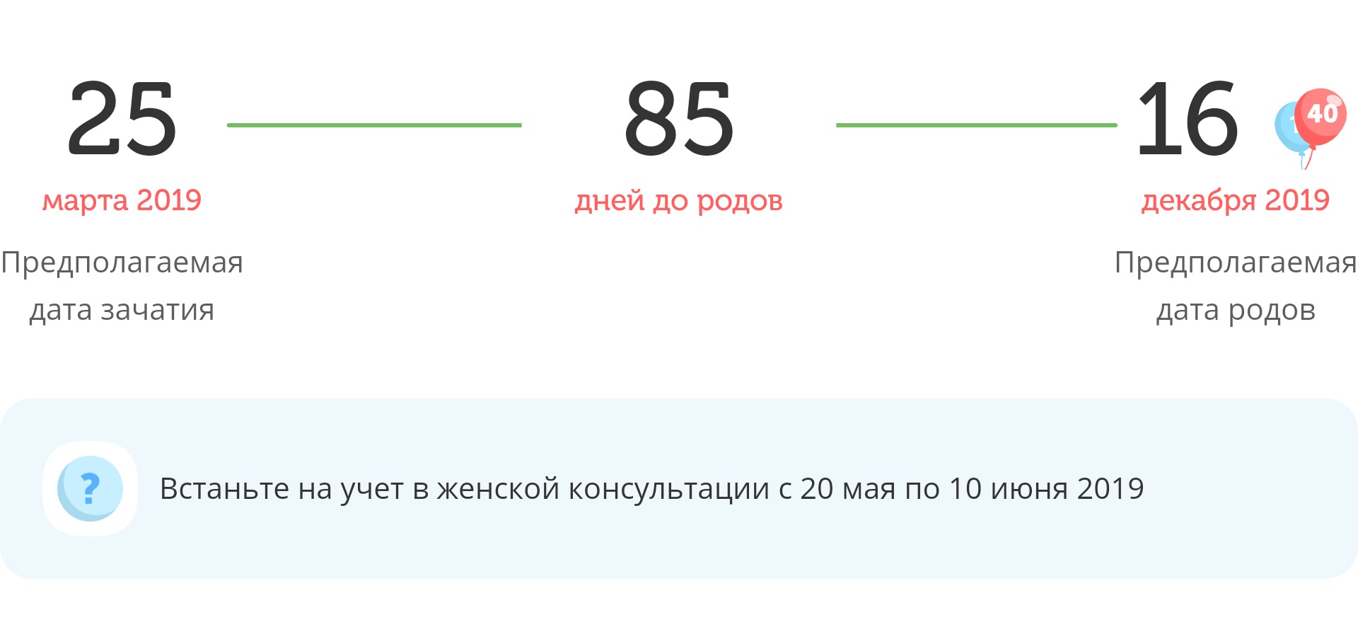 Калькулятор даты родов