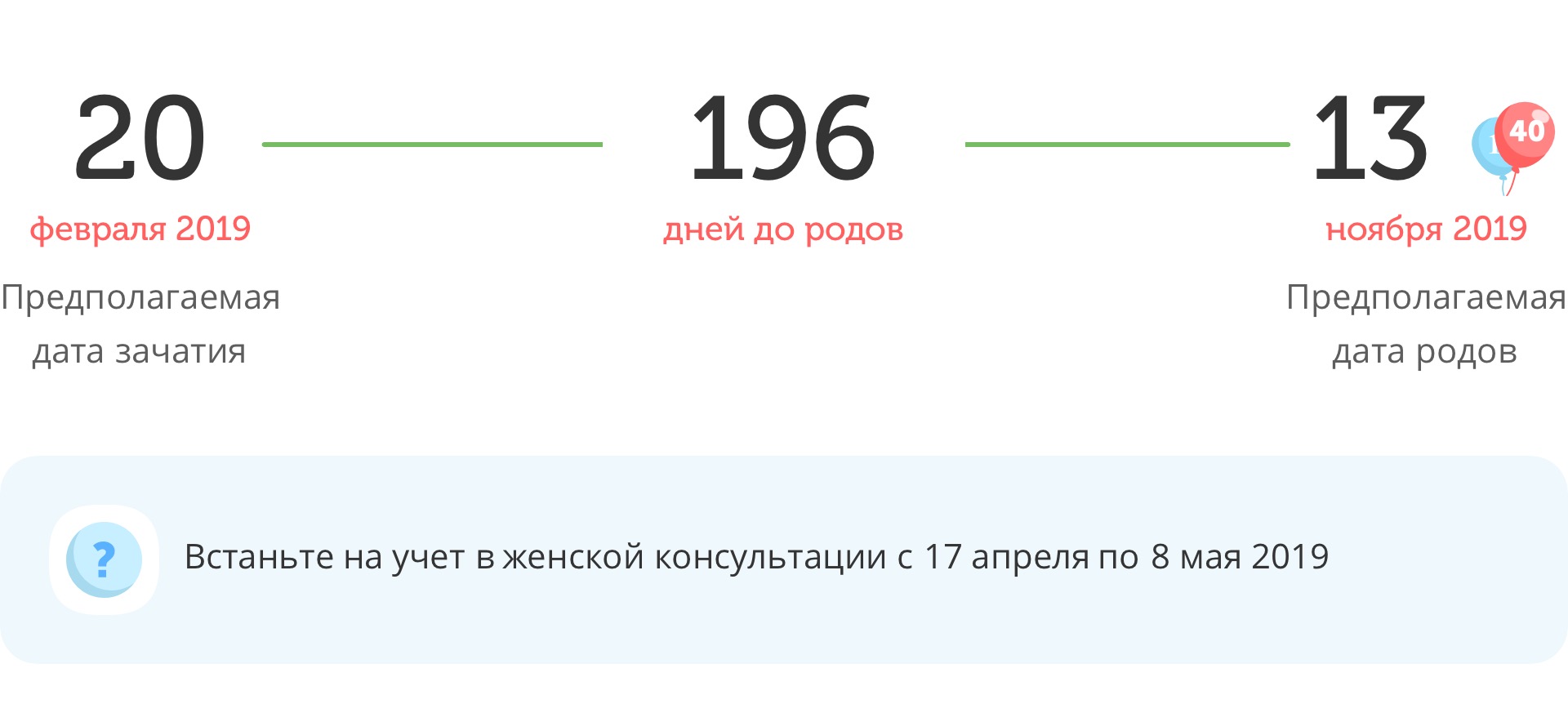 Калькулятор даты родов