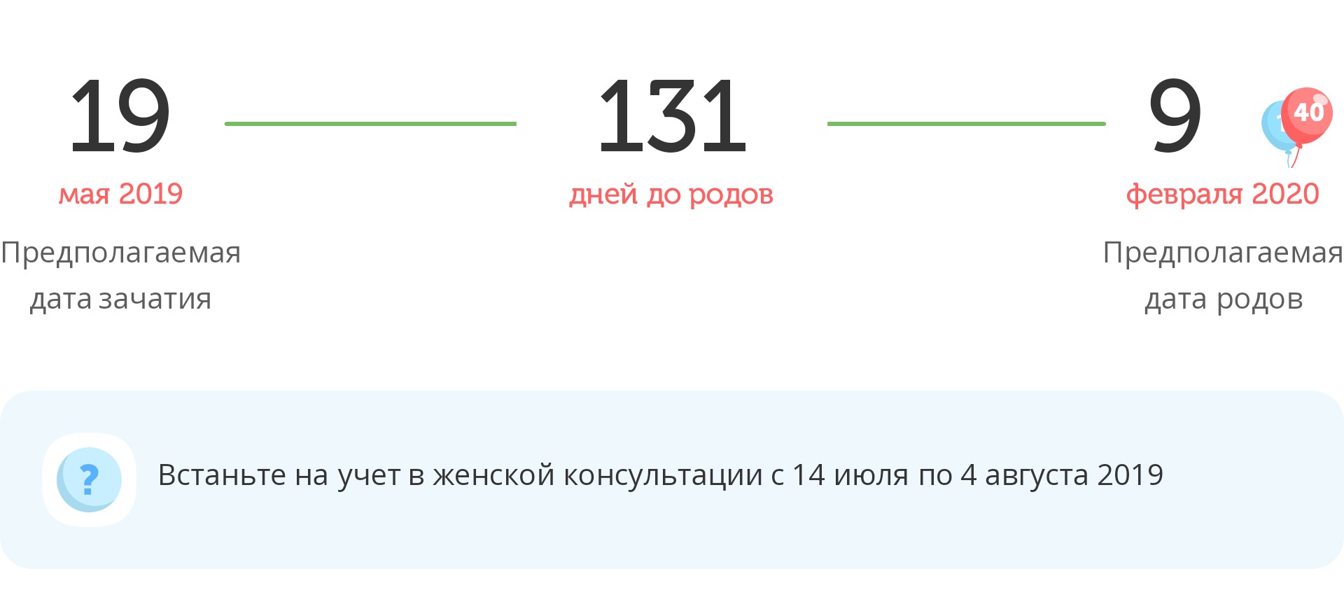 Калькулятор даты родов