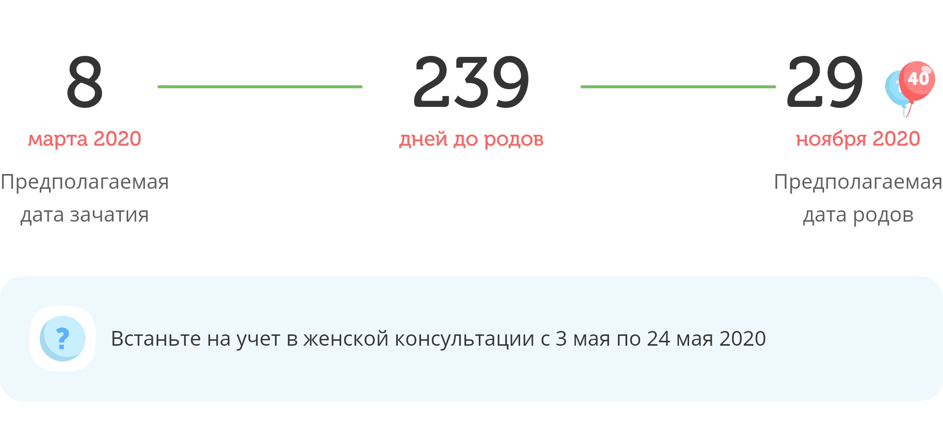 Калькулятор даты родов