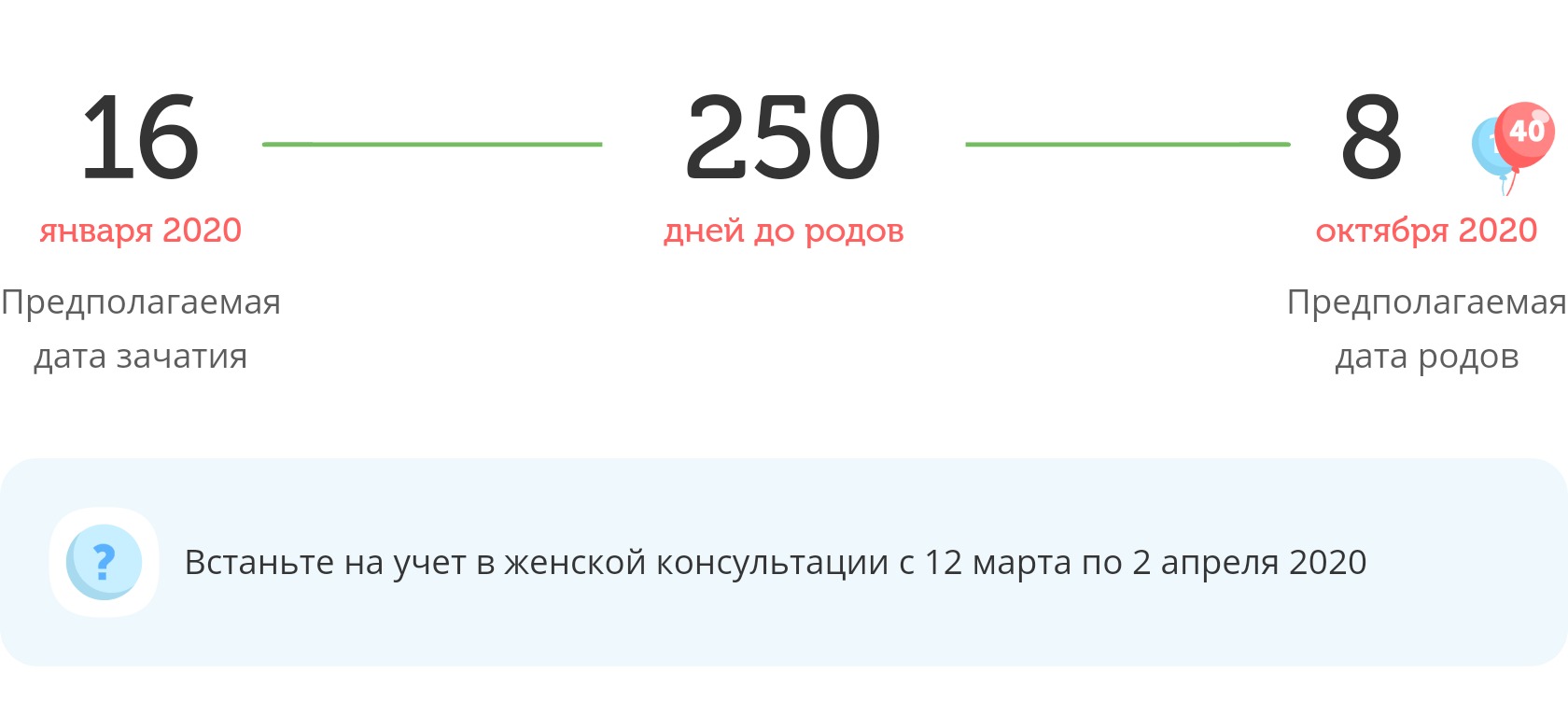 Калькулятор даты родов