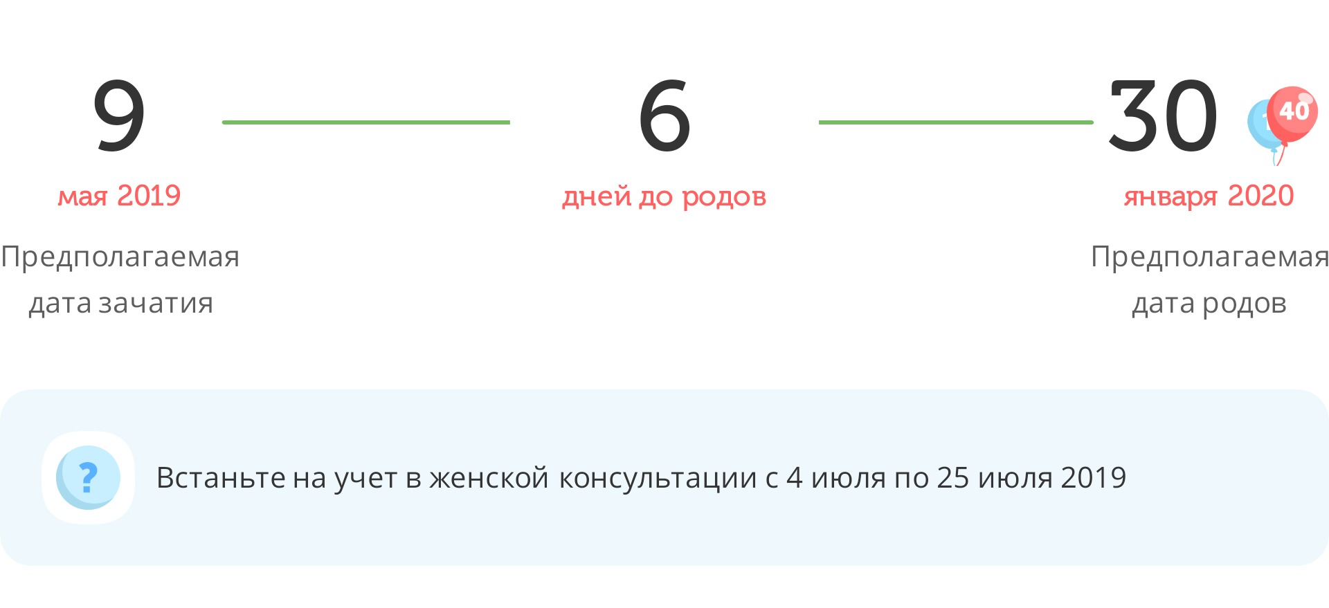 Калькулятор даты родов